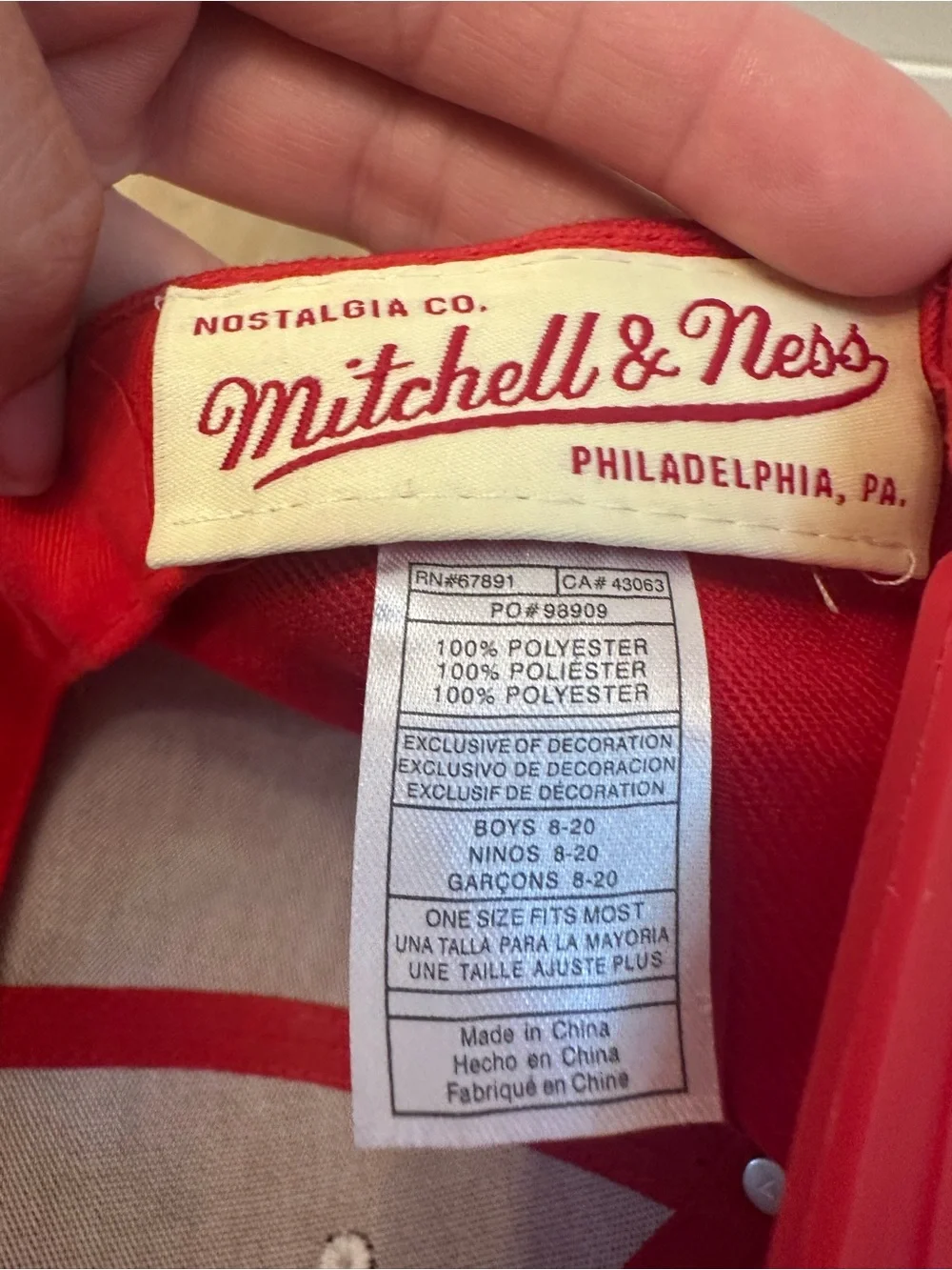 Mitchell & Ness Red Chicago Bulls Kids Hat